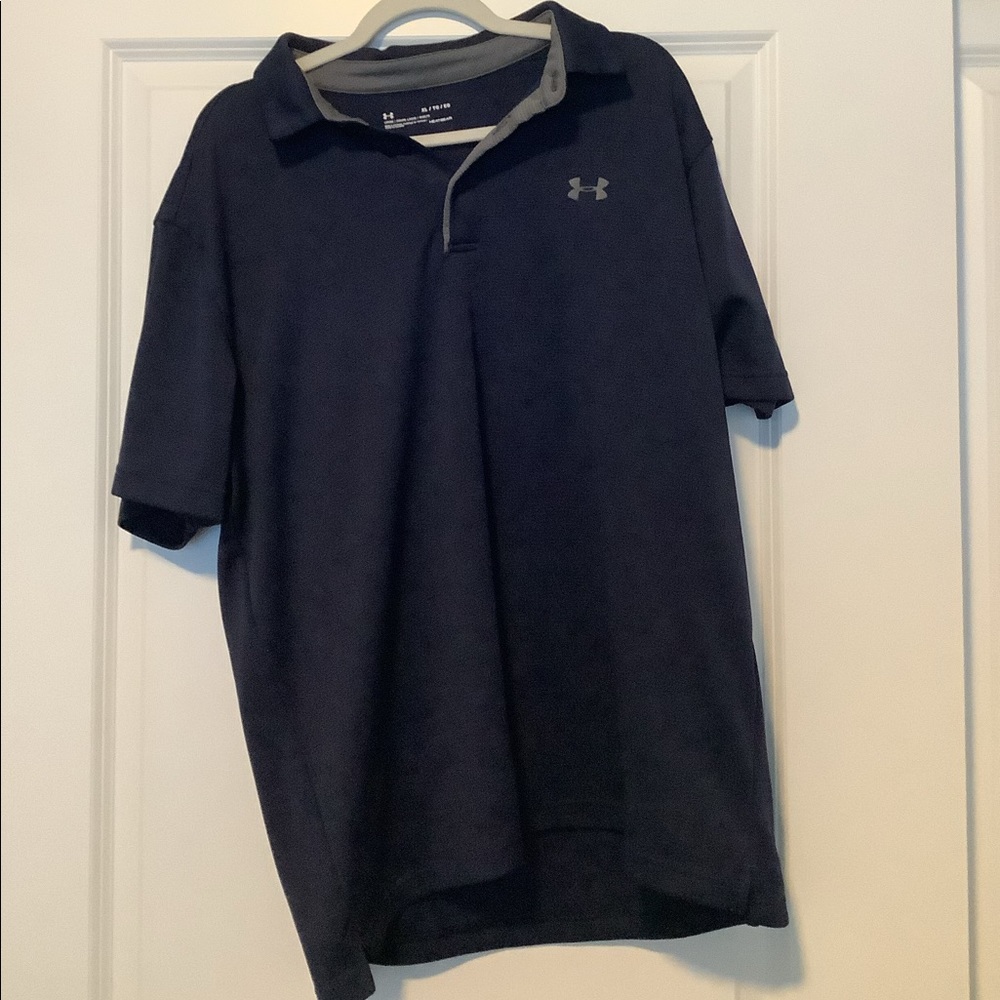 MENS Under Armour Navy Blue Loose Polo (size XL)